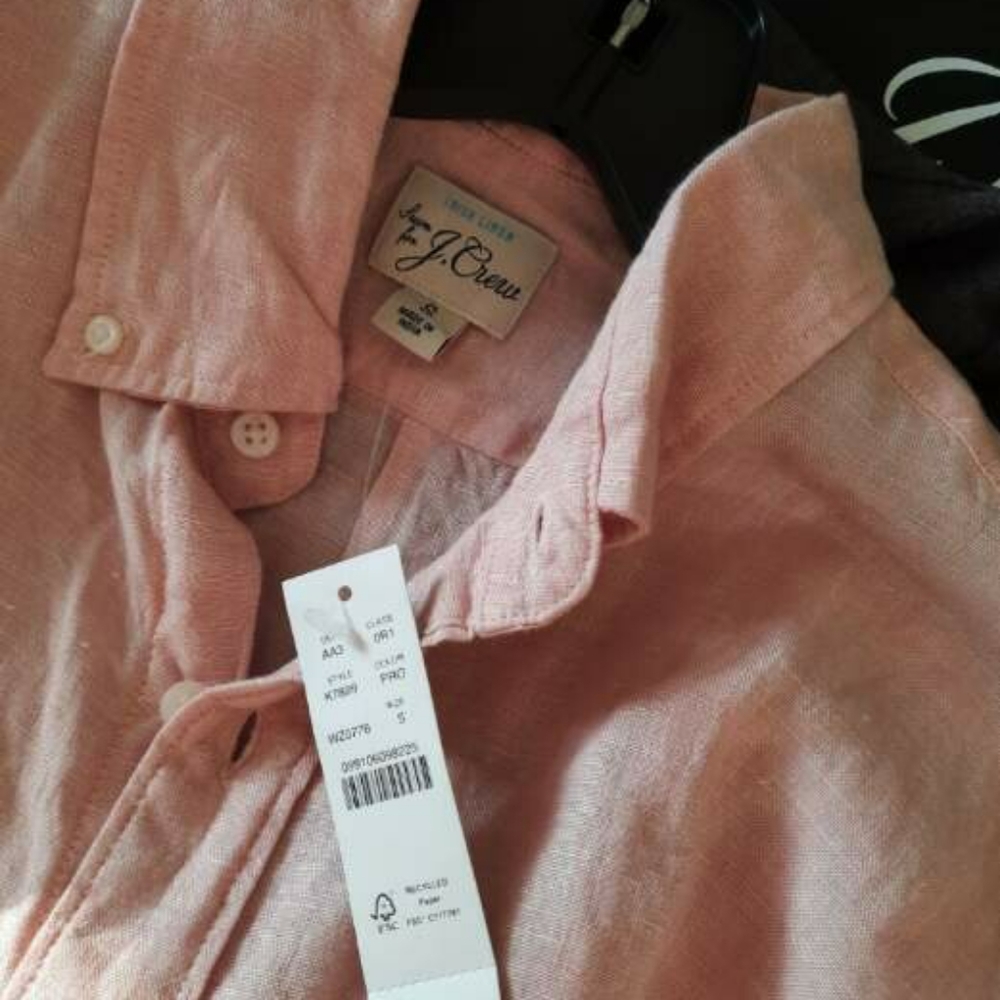 JCrew linen long sleeve button up